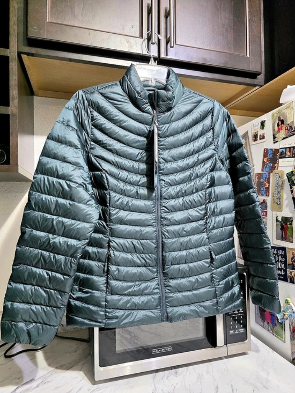 32 Degrees Heat & Cool packable puffer jacket  Jacket in Green Small